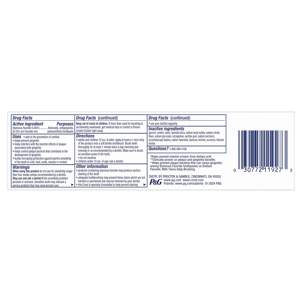 Crest Pro-Health Advanced Max Cavity Protection Toothpaste 5.1 OZ (144 g)