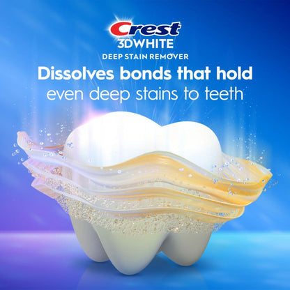 Crest 3D White Brilliance Deep Stain Remover Ultra White Toothpaste, 2.1 Oz (59 G) 4 Pack