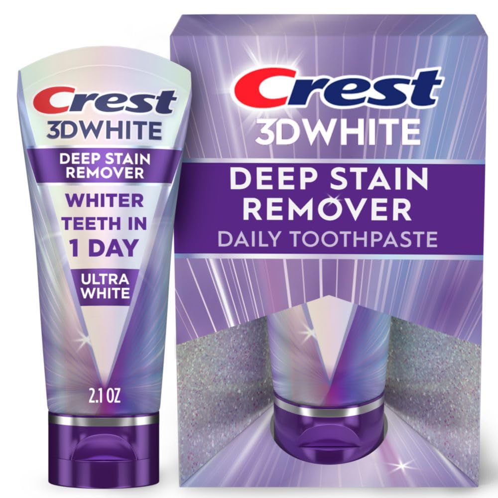 Crest 3D White Brilliance Deep Stain Remover Ultra White Toothpaste, 2.1 Oz (59 G) 4 Pack