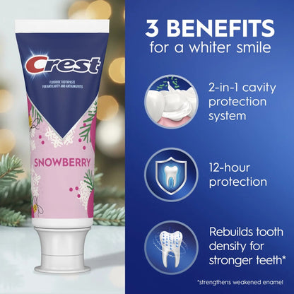 Crest Holiday Edition Snowberry Toothpaste, 4.1 oz (116 g)