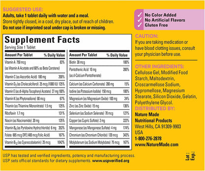 Nature Made Multi for Her 50+ 90 Tablets, Women's Multivitamin