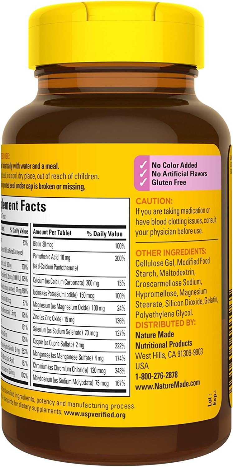 Nature Made Multi for Her 50+ 90 Tablets, Women's Multivitamin