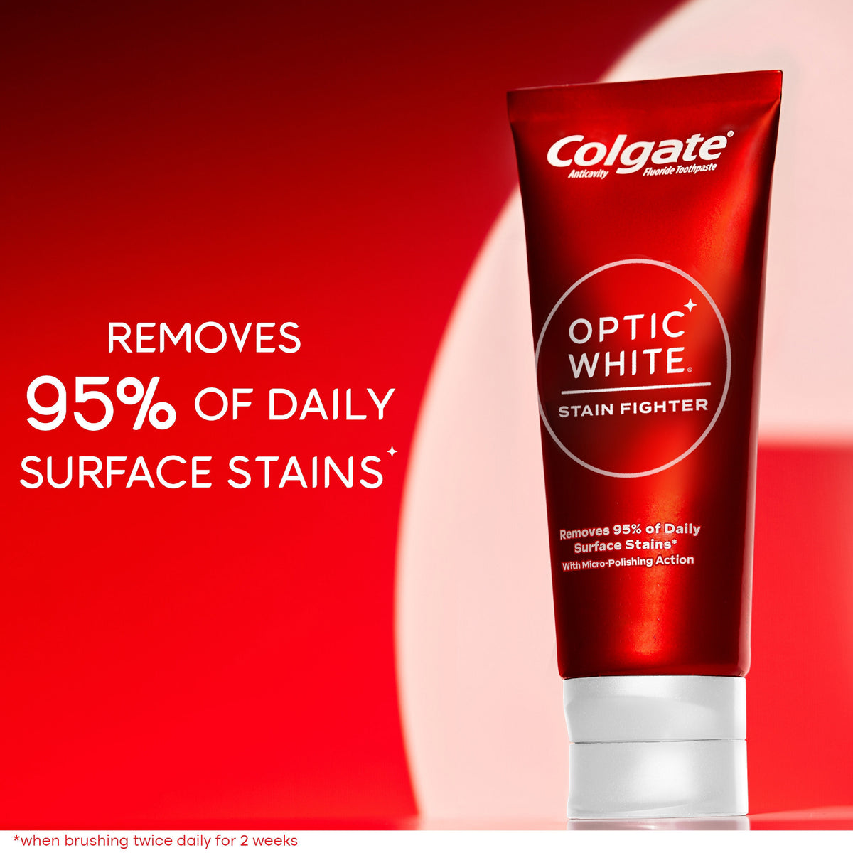 Colgate Optic White Stain Fighter Toothpaste Clean Mint Paste, 170 g