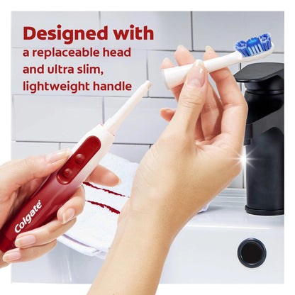 Colgate Optic White 360­° Whitening Sonic Battery Powered Electric Toothbrush, Soft