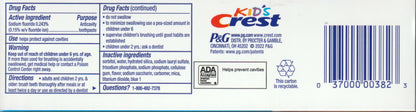 Kid's Crest Cavity Protection Sparkle Fun Bubble Gum Toothpaste 4.6 oz (130 g)
