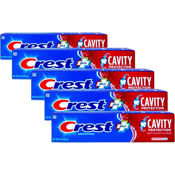 Crest Cavity Protection Toothpaste, Regular Paste, 8.2 oz / 232 g (5 PACK)