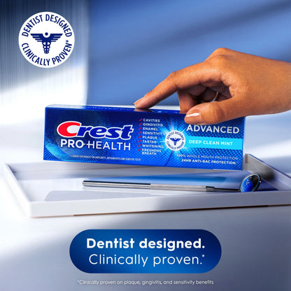 Crest Pro Health Advanced Deep Clean Mint Toothpaste, 5.1 Oz (144 G) 2-PACK