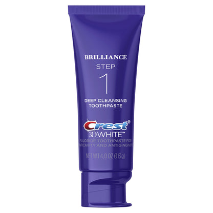 Crest 3D White Brilliance Daily 2-Step System, Toothpaste + Gel
