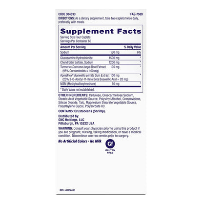 GNC TriFlex Joint Support, Fast-Acting, 240 Caplets