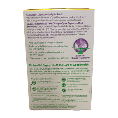 Culturelle Digestive Daily Probiotic, 10 Billion CFUs + Prebiotics, 80 Capsules