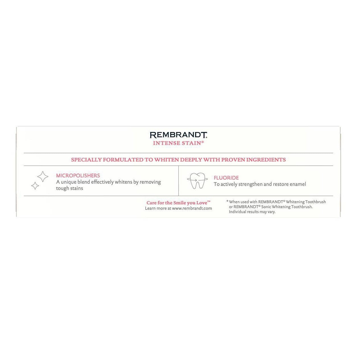 Rembrandt Intense Stain Whitening Toothpaste, Mint, 3.5 oz (99.2 g)