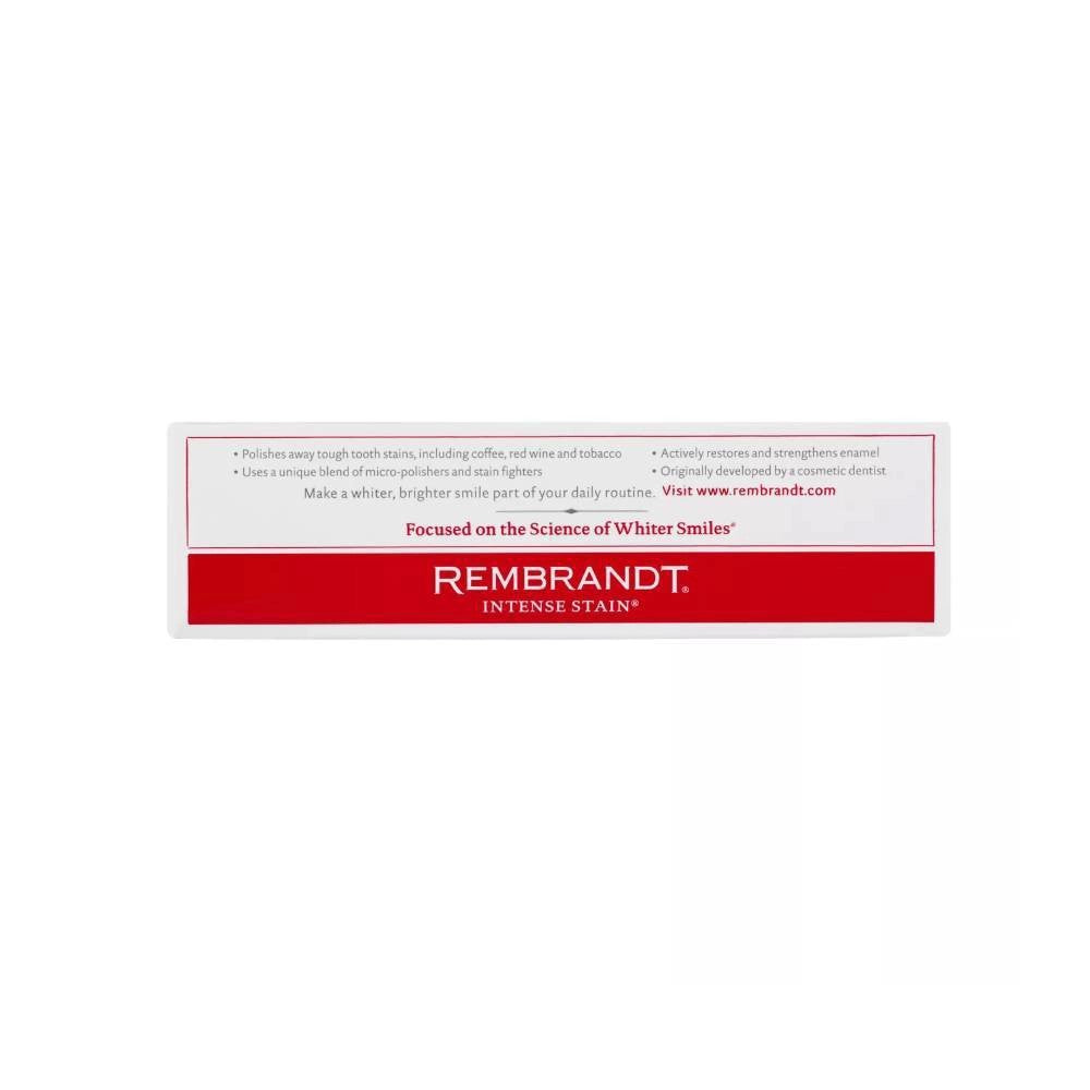 Rembrandt Intense Stain Whitening Toothpaste, Mint, 3.5 oz (99.2 g), 2-Pack