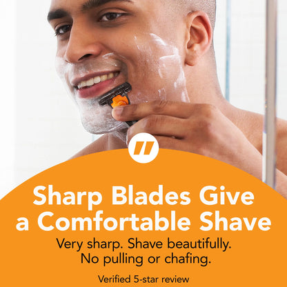BIC Comfort3 Men's Refillable 3 Blade Razors, 1 Handle + 6 Cartridges