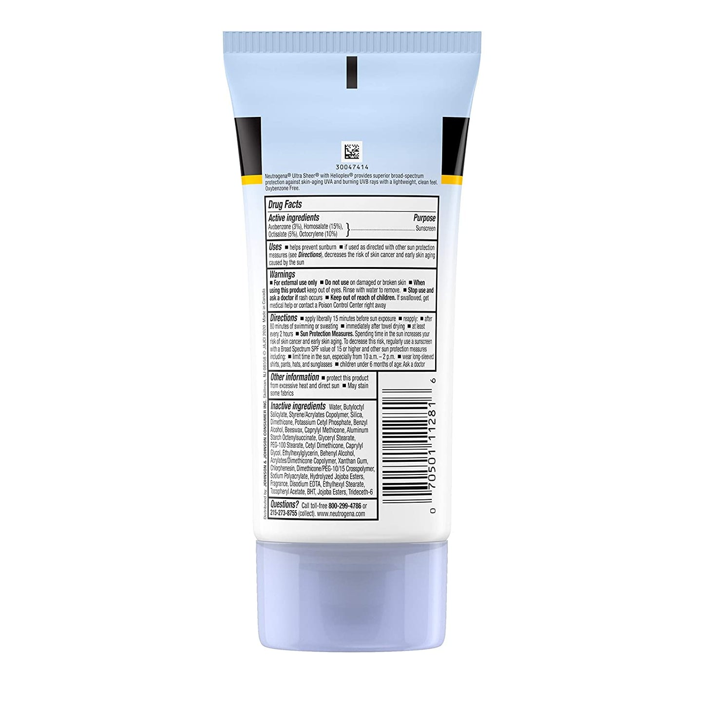 Neutrogena Ultra Sheer SPF 70 Sunscreen, 5 fl oz (147 ml)