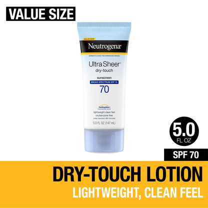 Neutrogena Ultra Sheer SPF 70 Sunscreen, 5 fl oz (147 ml)