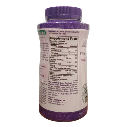 Nature's Bounty Advanced Hair, Skin & Nails Gummies, Strawberry, 230 Gummies