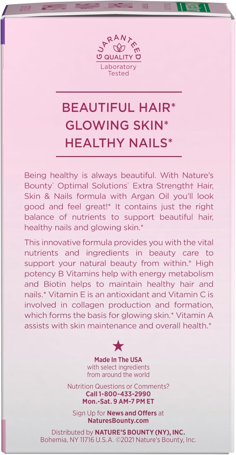 Nature's Bounty Optimal Solutions Extra Strength Hair, Skin & Nails, 150 Softgels
