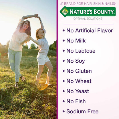 Nature's Bounty Hair, Skin, & Nails Gummies, Strawberry, 80 Count