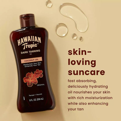 Hawaiian Tropic Dark Tanning Oil, Coconut Oil, Original, 8 fl oz (236 ml)