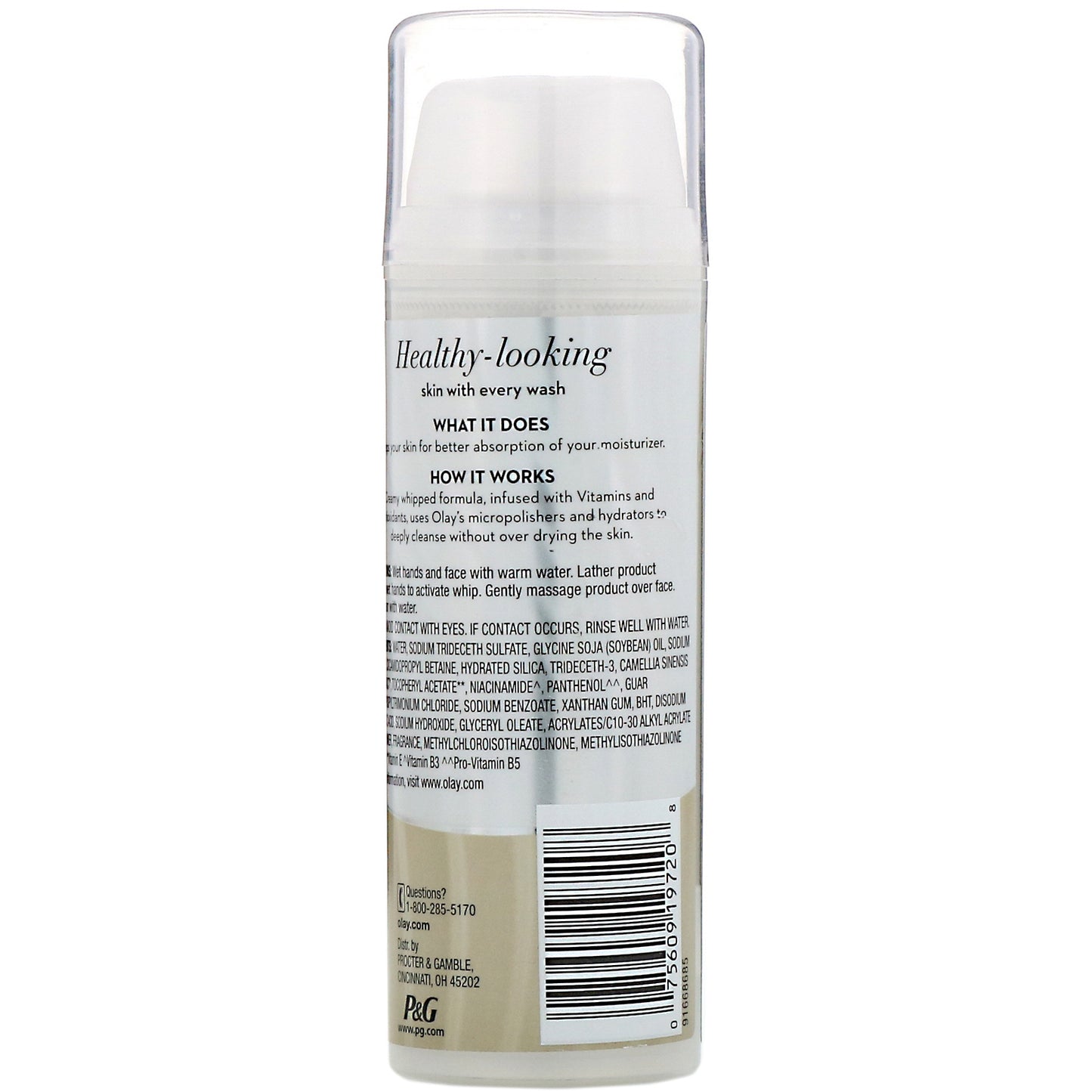 Olay Total Effects Cleansing Whip Polishing Creme Cleanser, 150 mL (5.0 FL OZ)