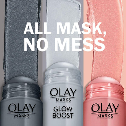 Olay Masks Glow Boost Clay Stick, White Charcoal, 48 g (1.7 OZ)