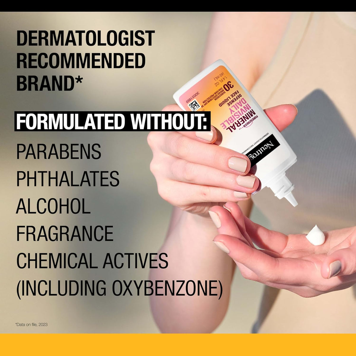 Neutrogena Purescreen+ Mineral Invisible Daily Defense Face Liquid, SPF 30 Sunscreen, 1.4 FL OZ (40 mL)