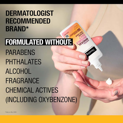 Neutrogena Purescreen+ Mineral Invisible Daily Defense Face Liquid, SPF 30 Sunscreen, 1.4 FL OZ (40 mL)