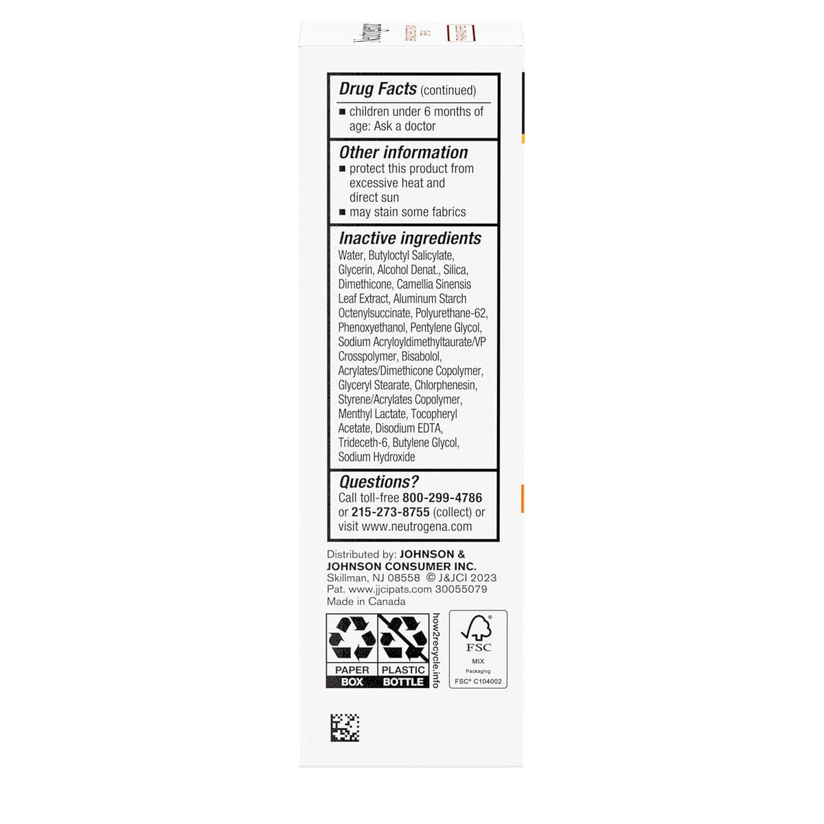 Neutrogena Clear Face SPF 60+ Sunscreen Facial Serum, 1.7 FL OZ (50 mL)