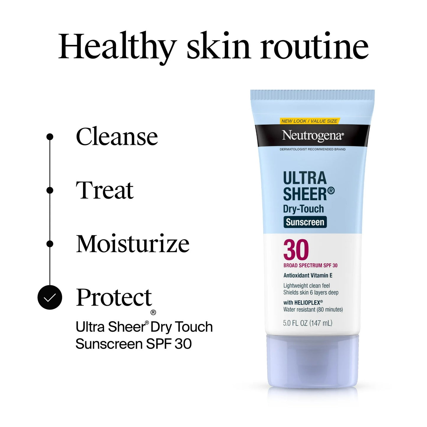 Neutrogena Ultra Sheer SPF 30 Sunscreen, 5 fl oz (147 ml)
