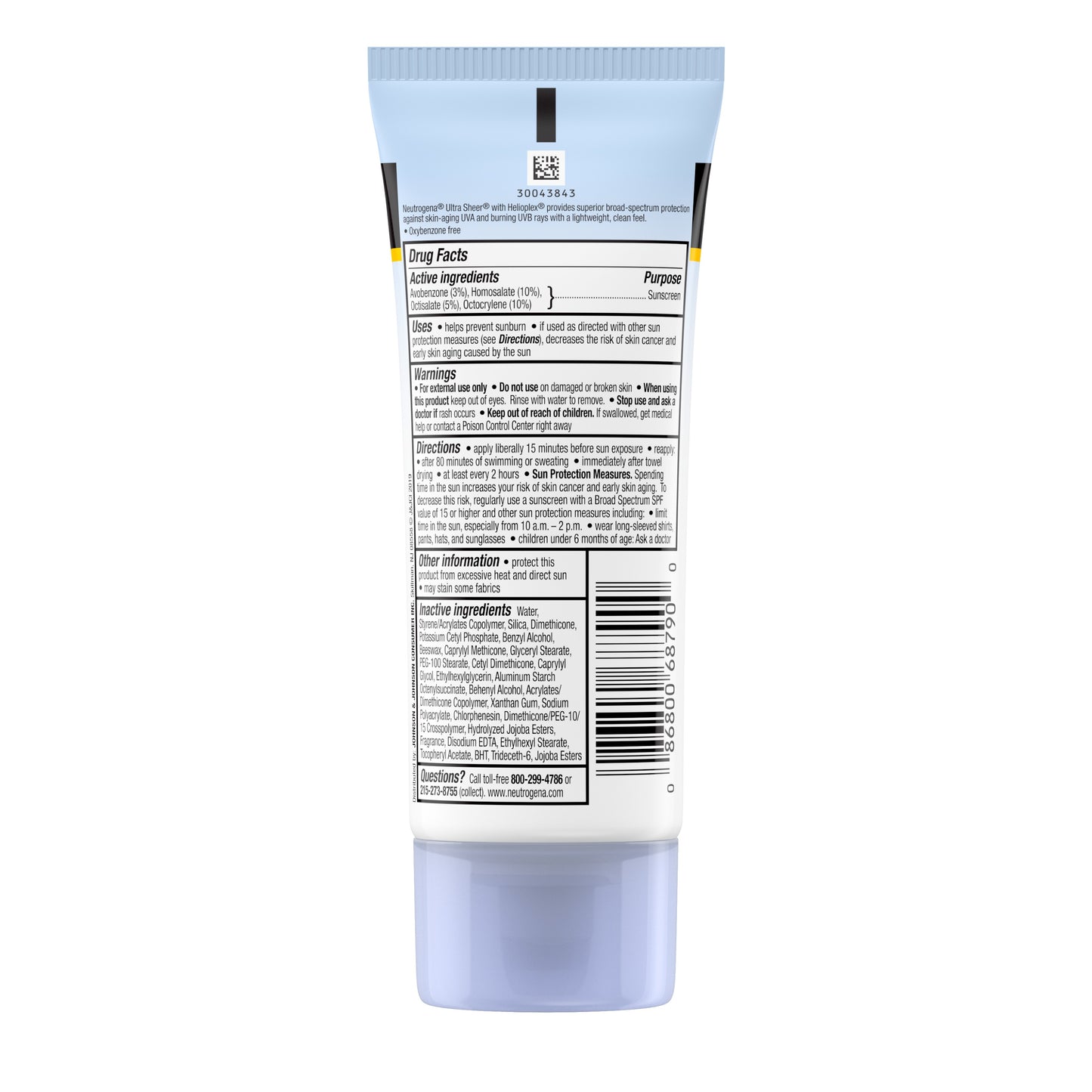 Neutrogena Ultra Sheer SPF 55 Sunscreen, 3 fl oz (88 ml)