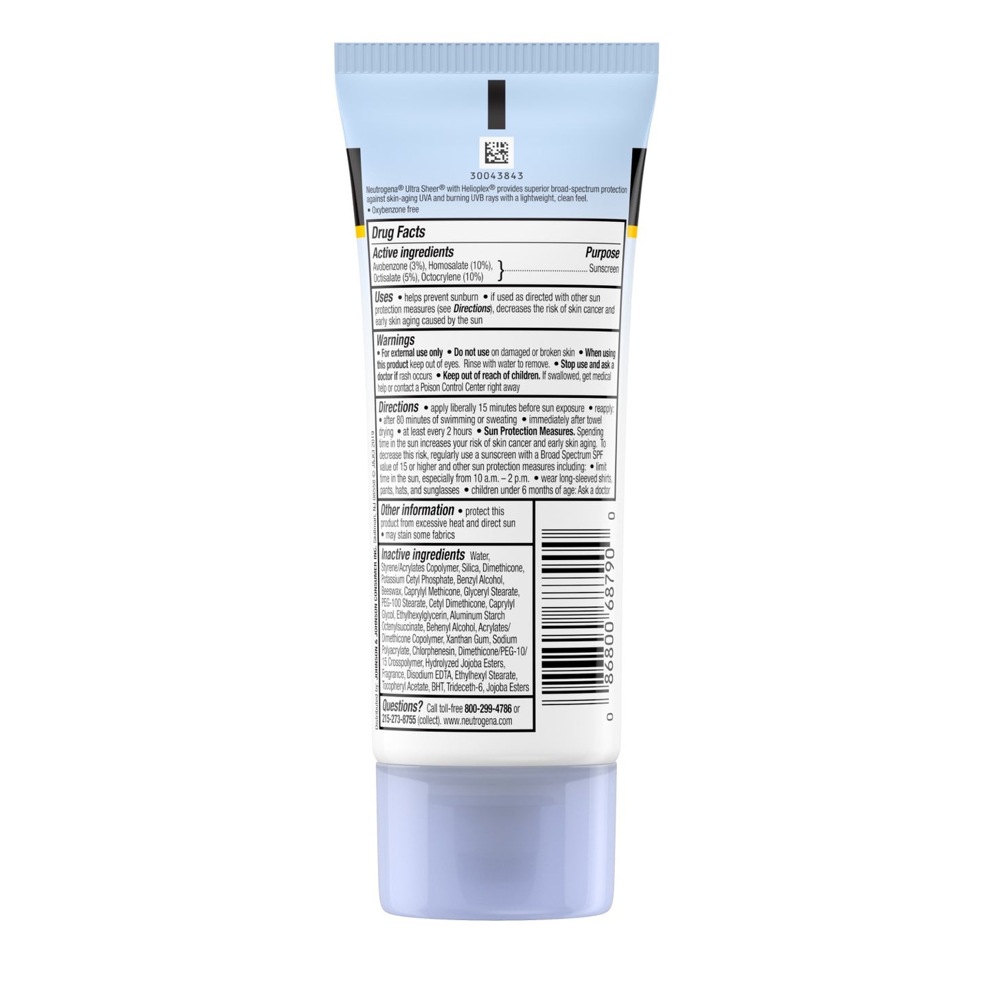 Neutrogena Ultra Sheer SPF 55 Sunscreen, 3 fl oz (88 ml)