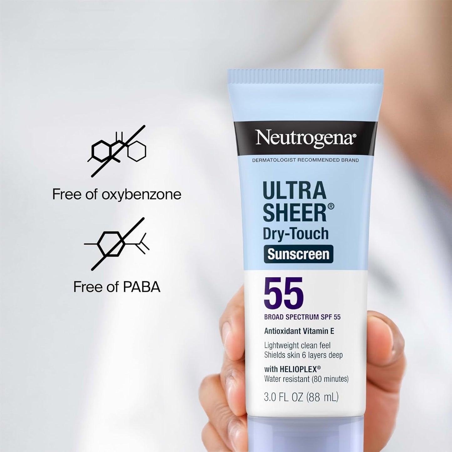 Neutrogena Ultra Sheer SPF 55 Sunscreen, 3 fl oz (88 ml)