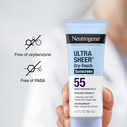 Neutrogena Ultra Sheer SPF 55 Sunscreen, 3 fl oz (88 ml)