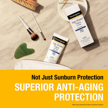 Neutrogena Age Shield Face Oil-Free SPF 70 Sunscreen, 3 Fl Oz (88 mL)