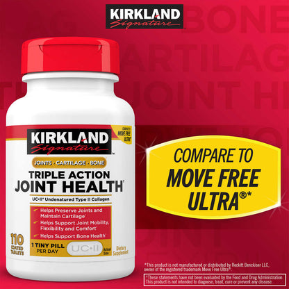 Kirkland Signature Triple Action Joint Health, 110 Tablets