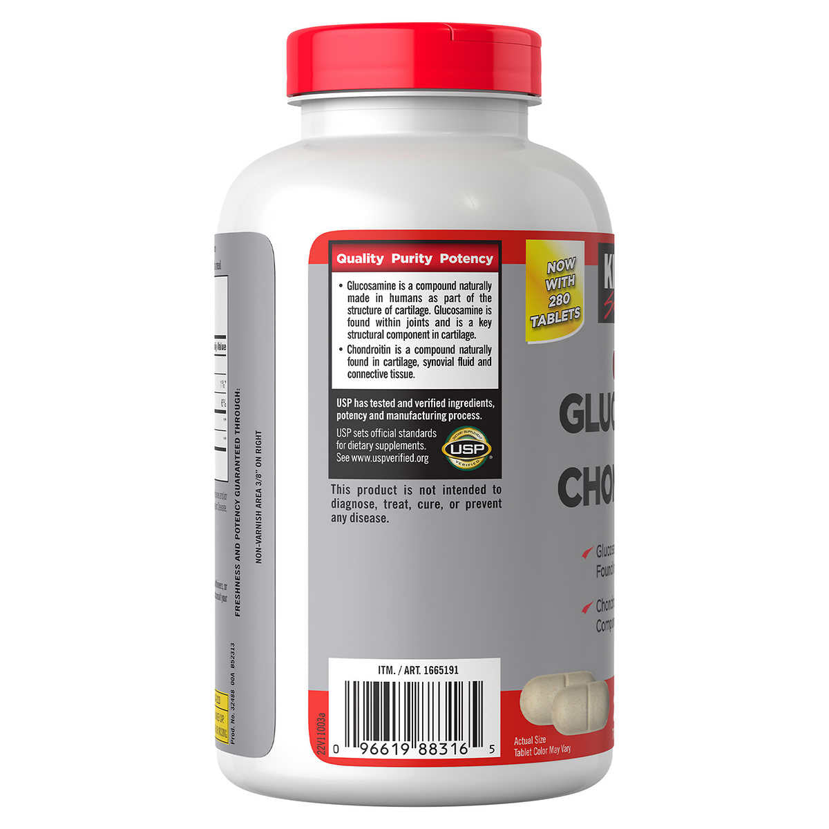 Kirkland Signature Advanced Joint Health, Glucosamine + Chondroitin, 280 Tablets