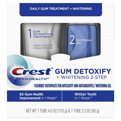 Crest Pro-Health Gum Detoxify Daily 2-Step System, Toothpaste + Gel