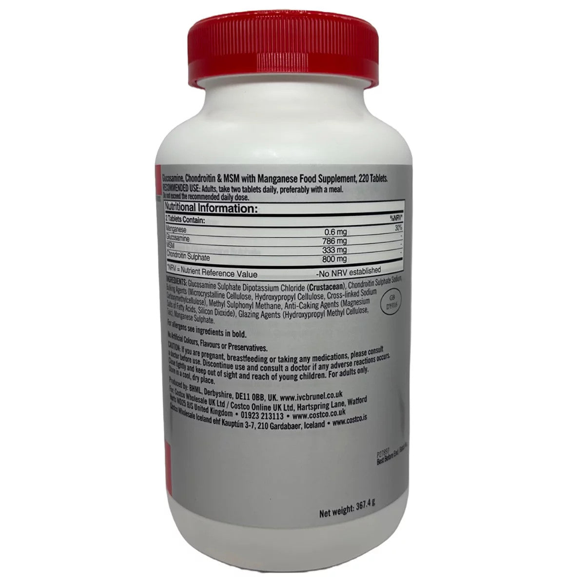Kirkland Signature Glucosamine, Chondroitin & MSM, 220 Tablets