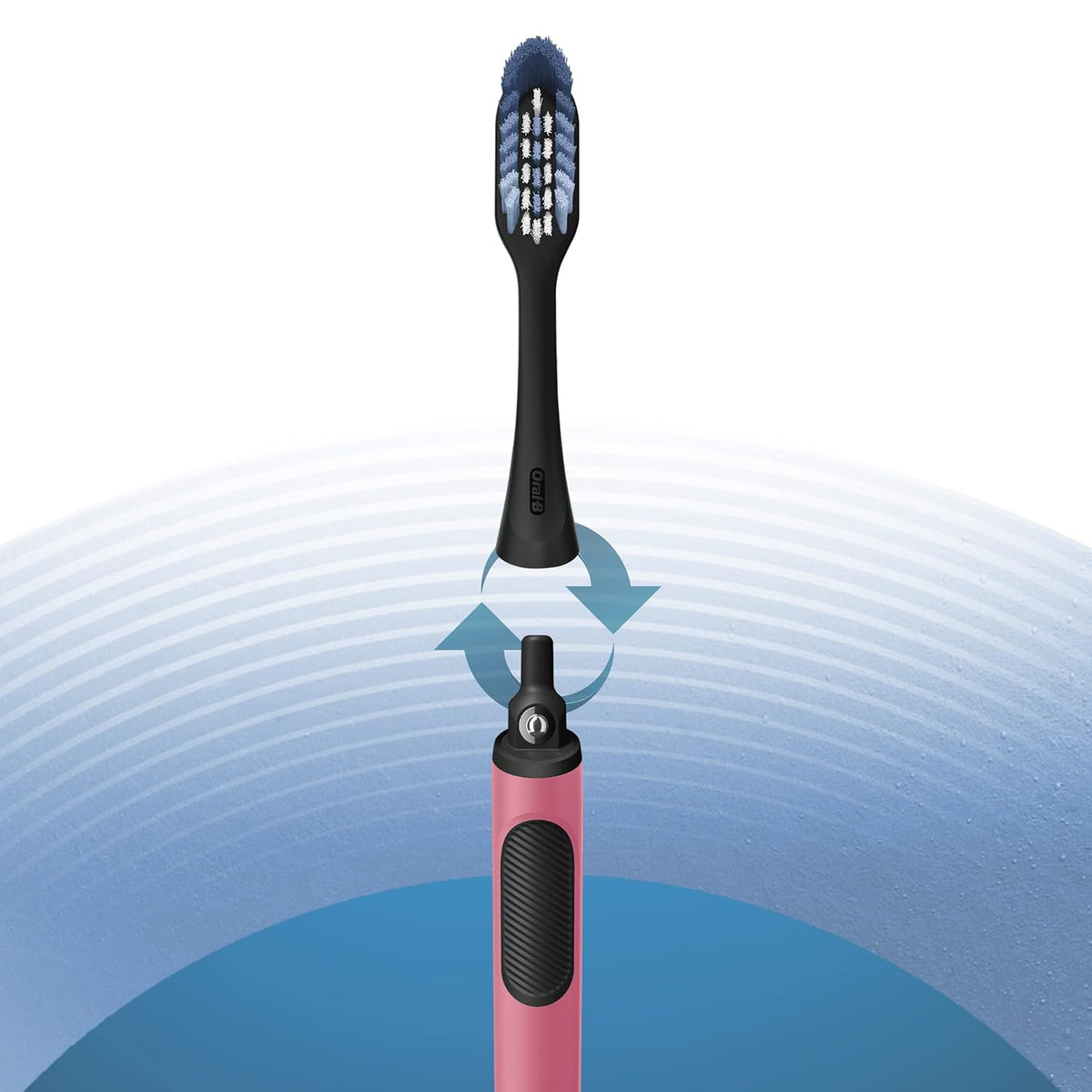 Oral-B Clic Manual Toothbrush, Coral, with Replaceable Brush Head  Clicks in to place.  Color: Coral