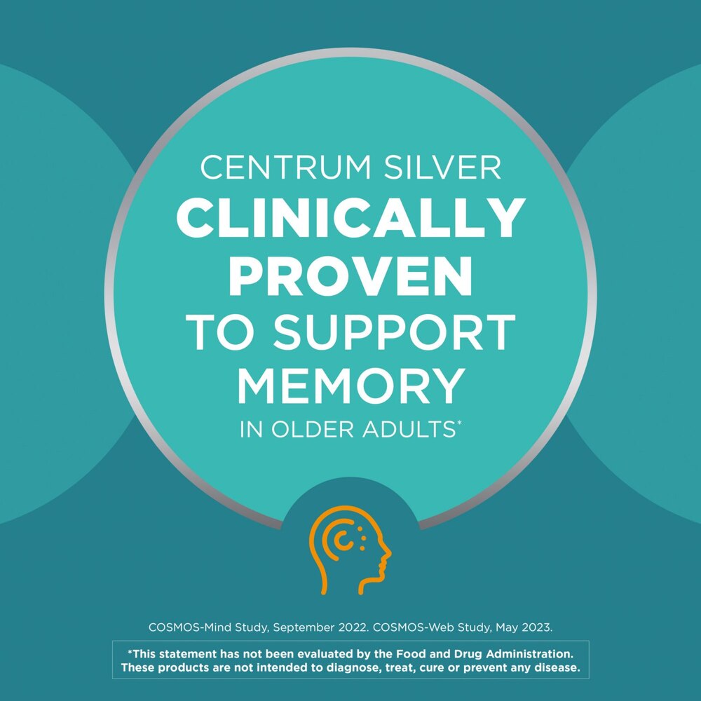 Centrum Silver Adults 50+ Multivitamin/Multimineral, 220 Tablets, EXP 05/2026