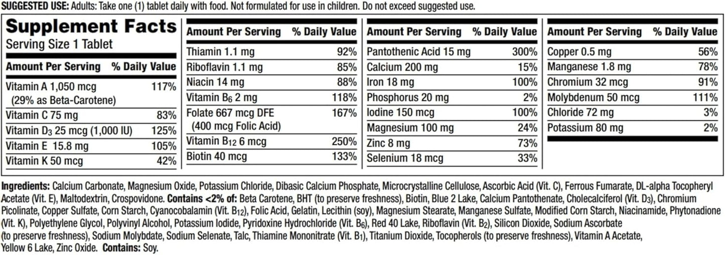 Centrum Multivitamin for Women, 200 Tablets, Women's Multi/Multimineral