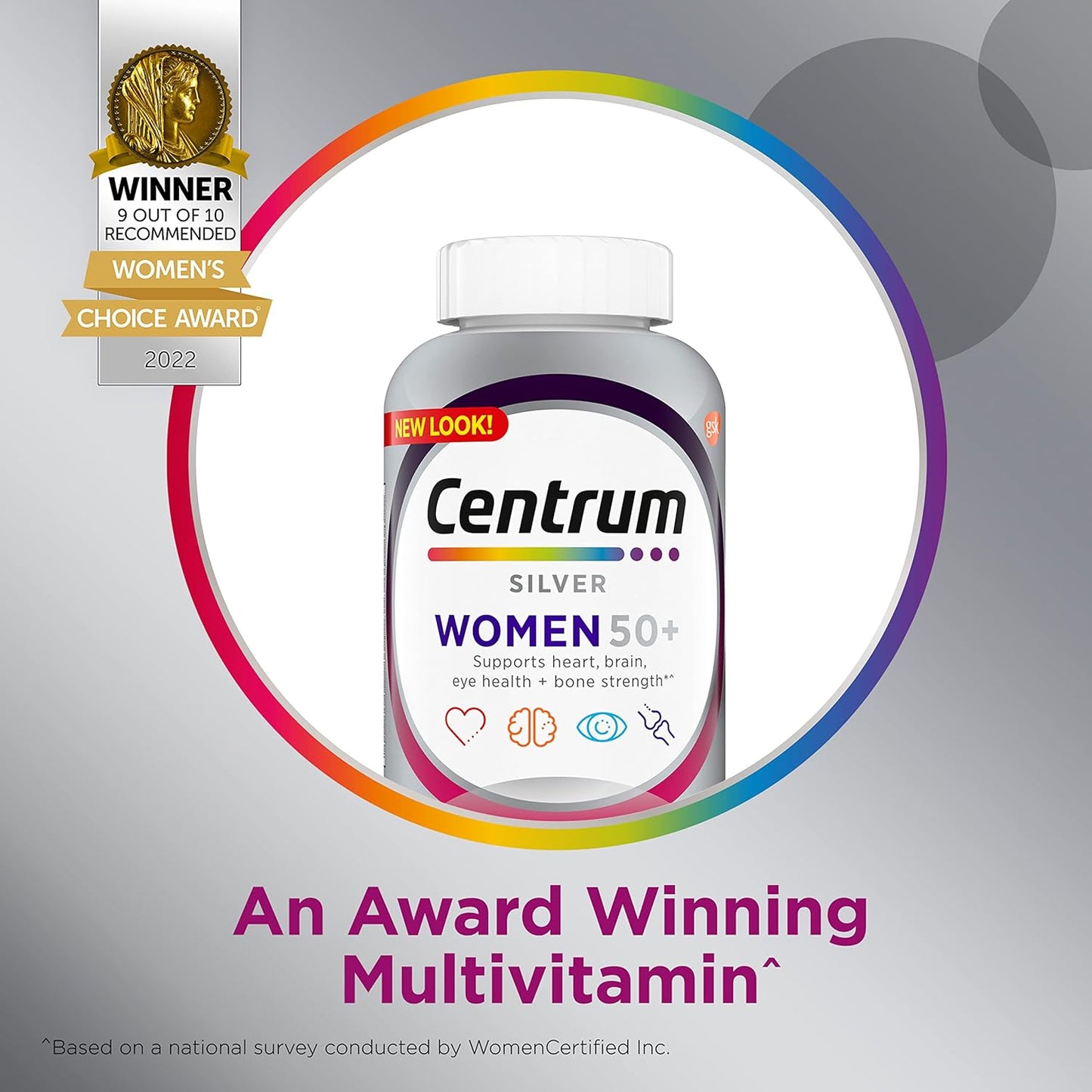 Centrum Silver Women 50+ Multivitamin/Multimineral, 100 Tablets