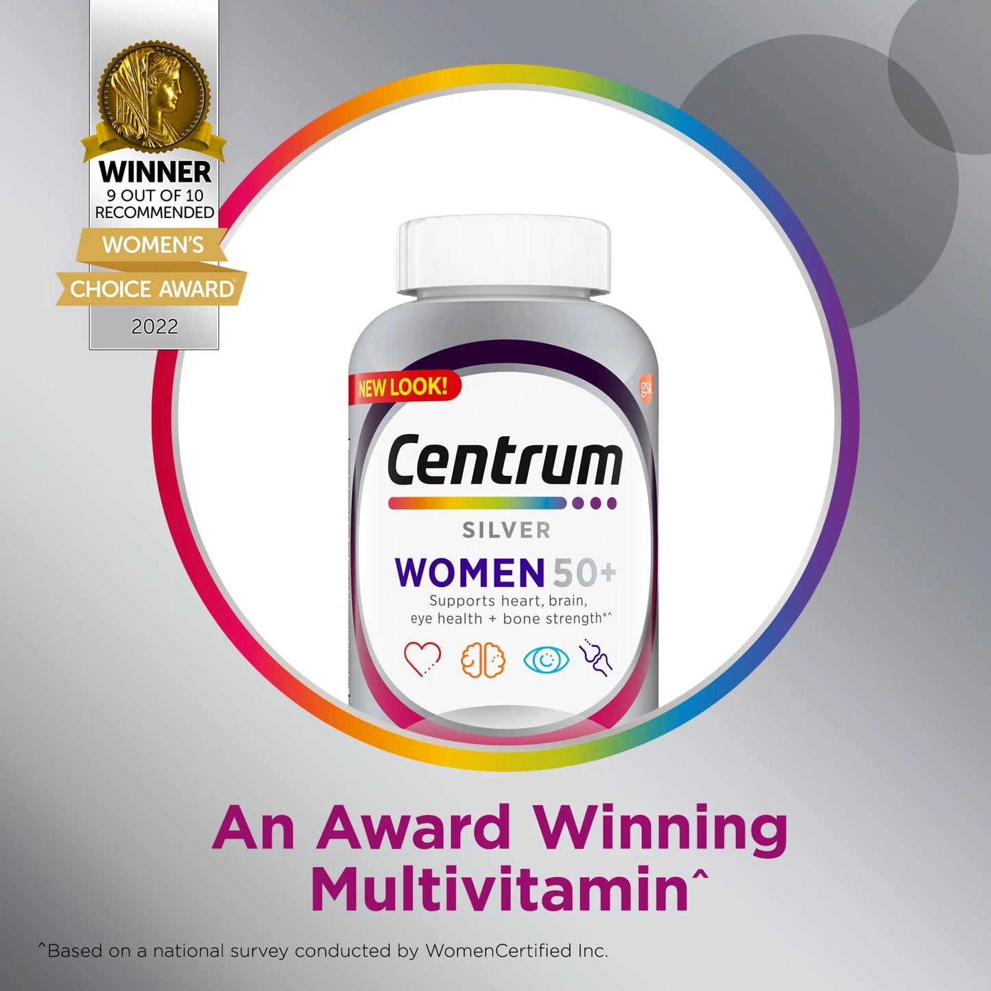 Centrum Silver Women 50+ Multivitamin/Multimineral Supplement, 200 Tablets