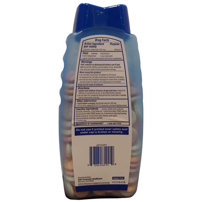 Tums Smoothies Extra 750 Antacid, Assorted Fruit, 250 Tablets