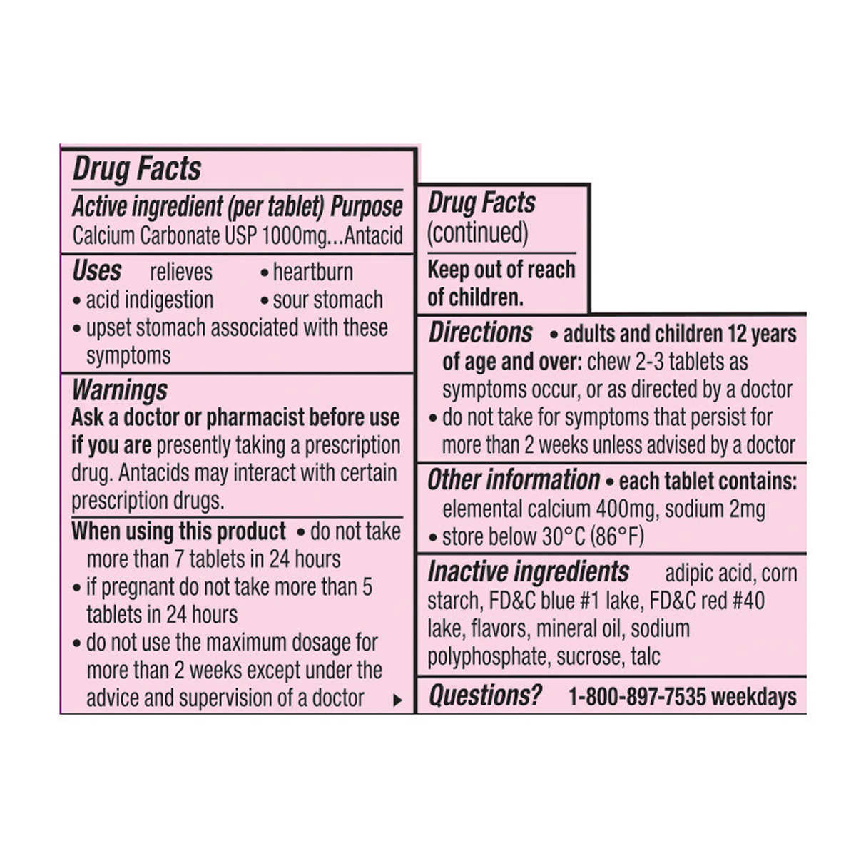 Tums Ultra Strength Antacid, Assorted Berries, 144 Tablets