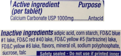 Tums Calcium Carbonate Antacid Ultra 1000, Assorted Fruit, 72 Chewable Tablets