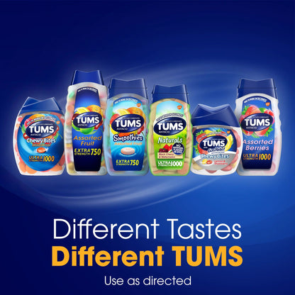 Tums Ultra 1000 Antacid, Assorted Fruit, 160 Tablets