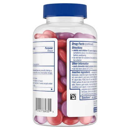 Tums Chewy Bites Extra 750 Antacid, Assorted Berries, 108 Tablets