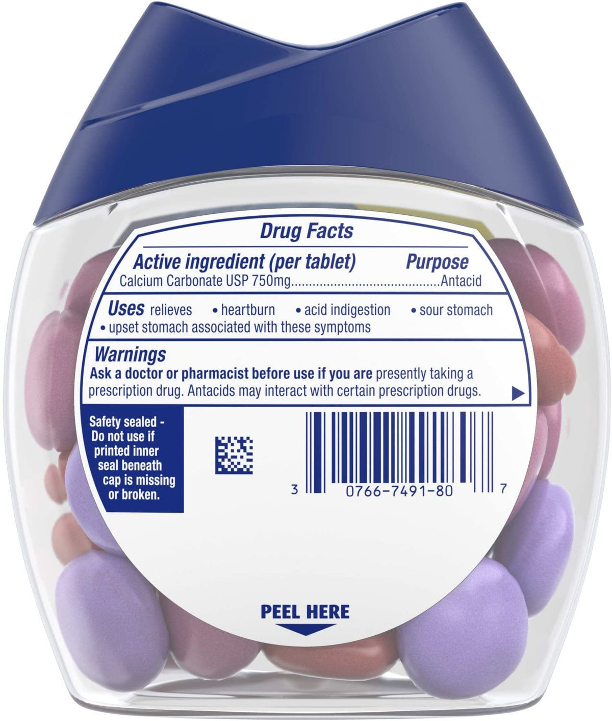 TUMS Chewy Bites Antacid, Assorted Berries, 32 Chewable Tablets