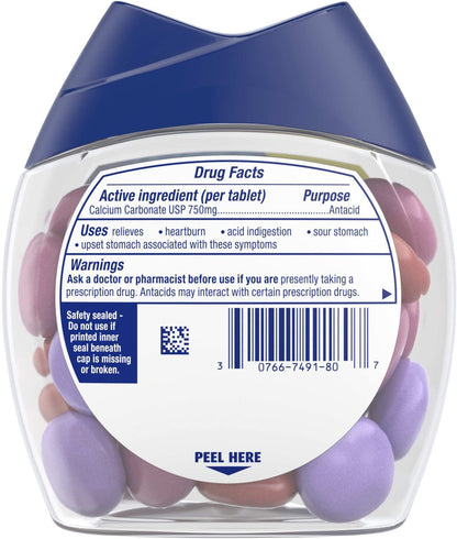 TUMS Chewy Bites Antacid, Assorted Berries, 32 Chewable Tablets